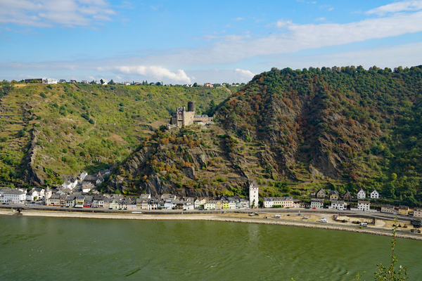 castle by the river rhine