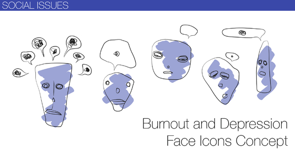 Depression And Burnout Faces