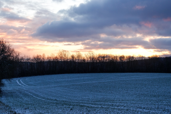 sunrise over snowed field 2