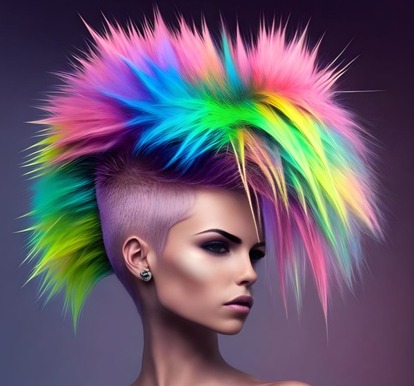Model With Spiky Punk Hair