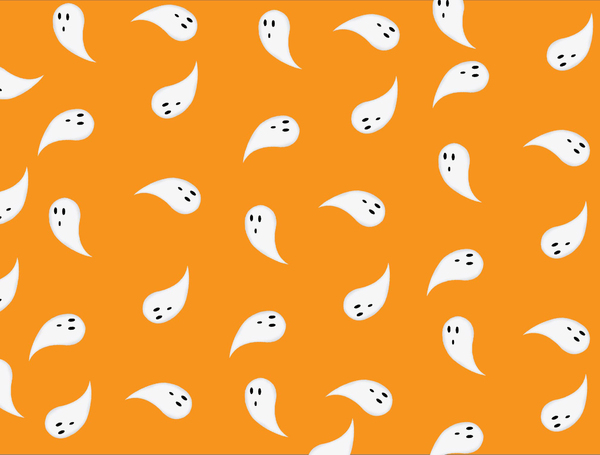 Halloween ghosts orange