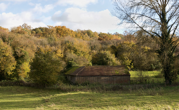 Old barn in autumn