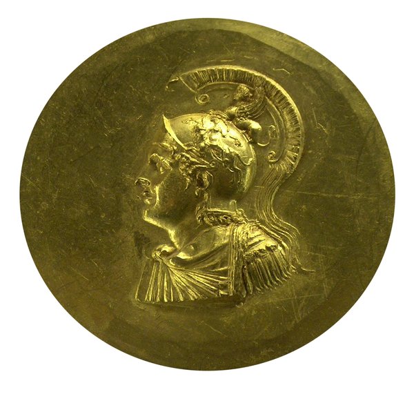Golden ancient greek coin 1