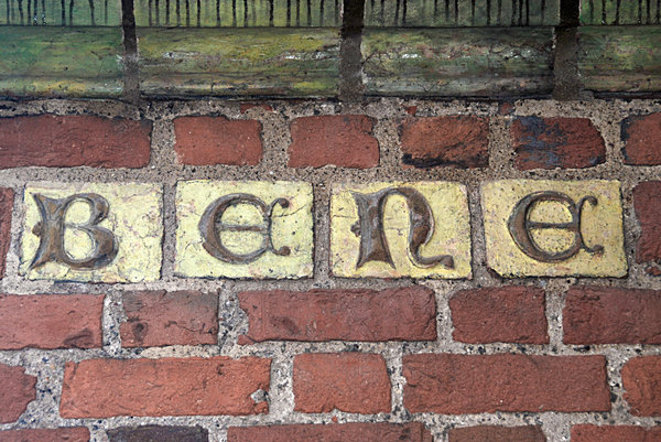 Medieval brick with letter 3