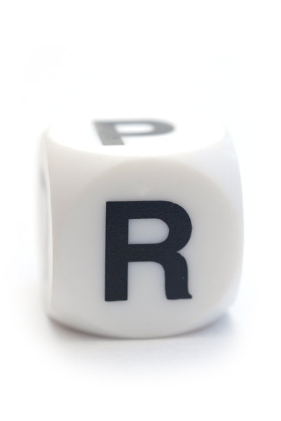 Letter R on the dice