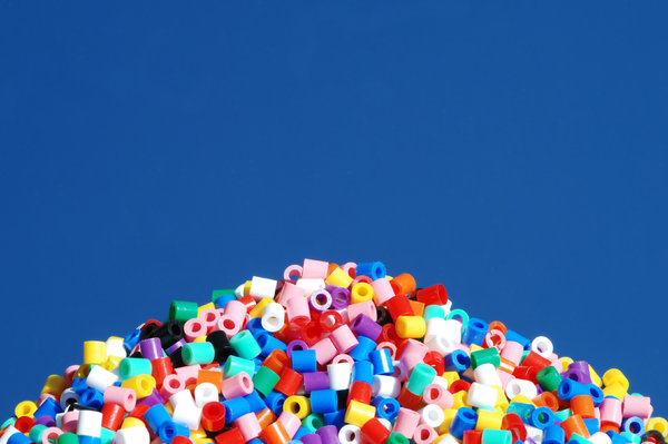 Pile of plastic beads