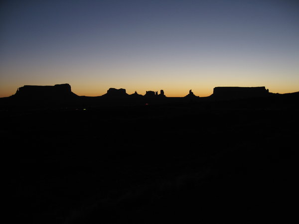 Night time in Monument valley