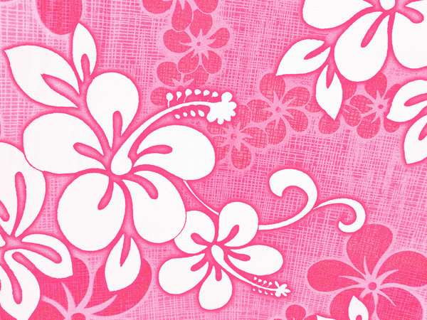 Hibiscus fabric pink