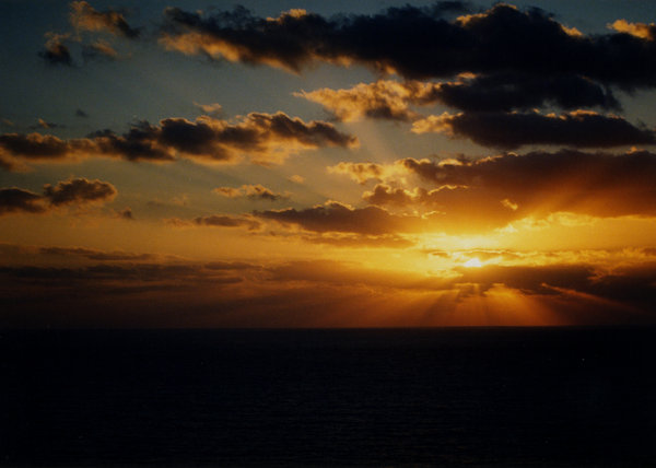 sunset on the sea 2