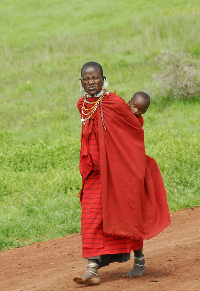 Masai mother and child