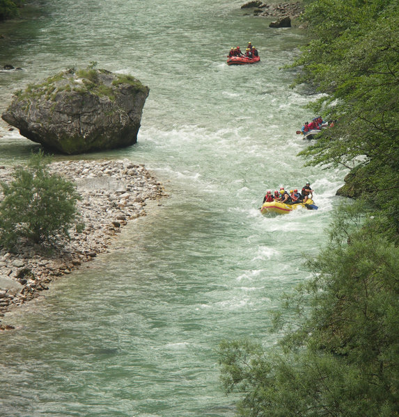 Rafting on river Salza