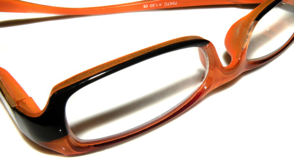 Orange/black reading glasses