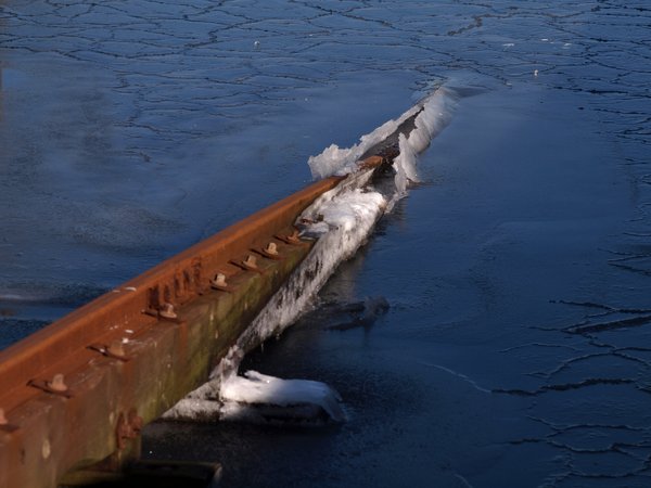 Rail in ice