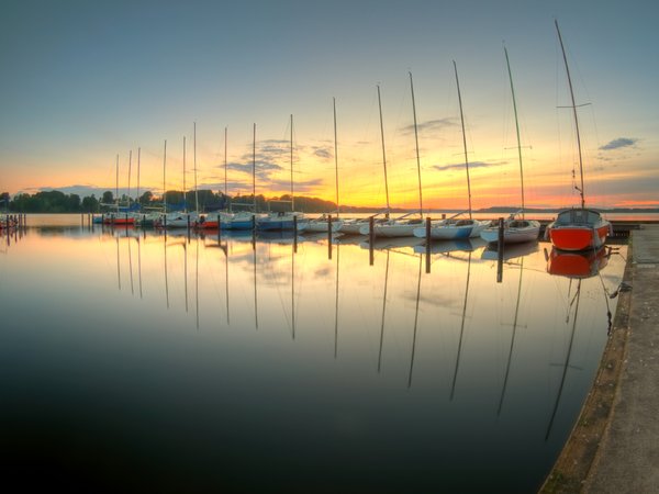 Small Harbour sunset - HDR
