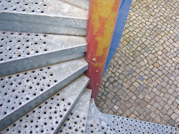 metal spiral stair