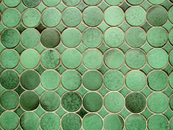 round green tiles texture