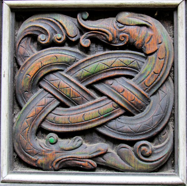 decorative wooden snake