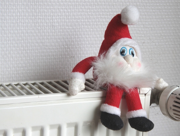 Santa on the heating