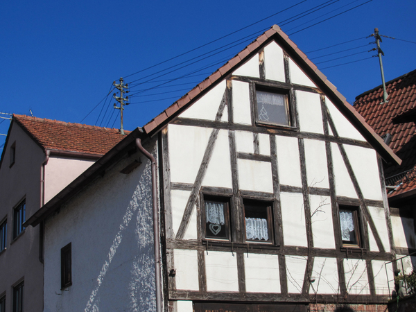 half-timbered facade