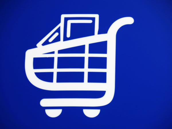 shopping cart sign