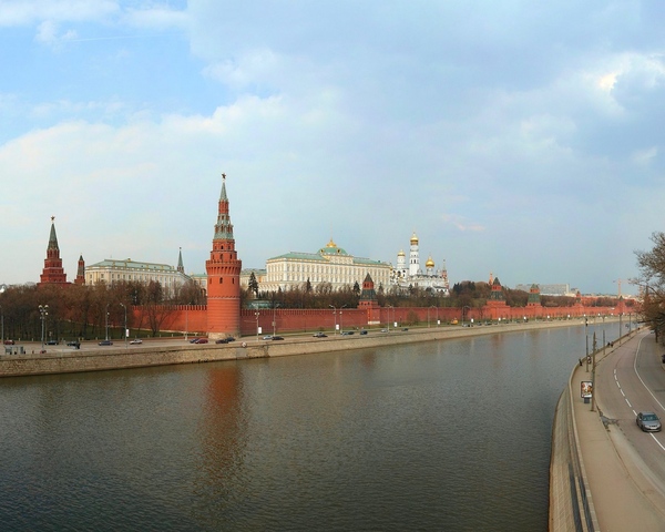 Moscow river in spring