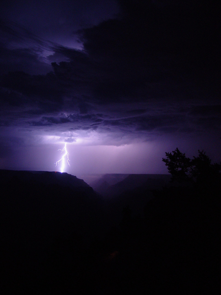 lightning over grand canyon 2