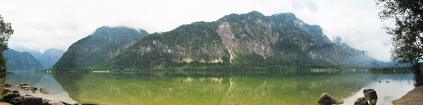 Austria mountain lake panorama