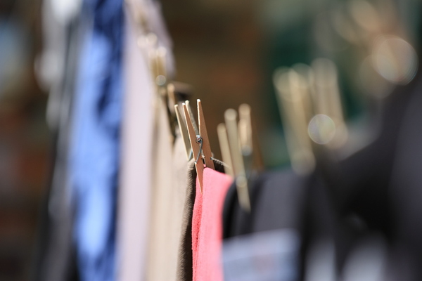 Clothes drying on line