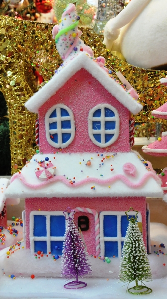 Pink Christmas house