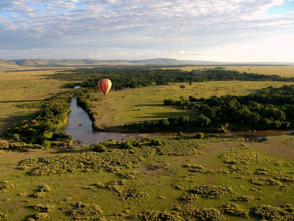 Hot air Balloon over the Masai