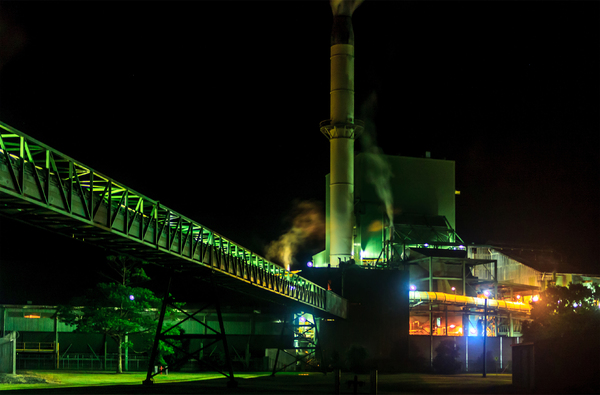 Condong Sugar Mill at Night