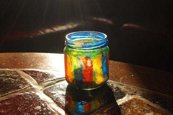 Jar of glass on the table