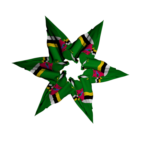 Star flags 7 Dominican Republi