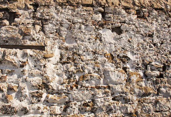 Whitewashed Stone Wall