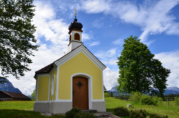 small chapel in mountains
