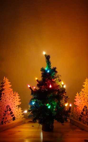 colourful tiny christmas tree