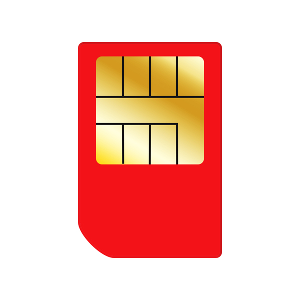 tarjeta SIM rojo