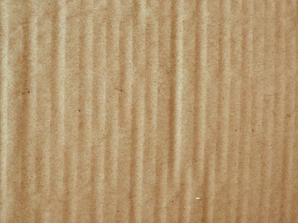 ribbed cardboard surface