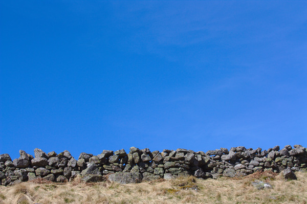 Drystone wall against sky