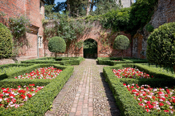Walled formal garden