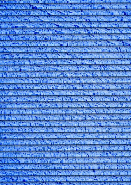 patterned blue blinds