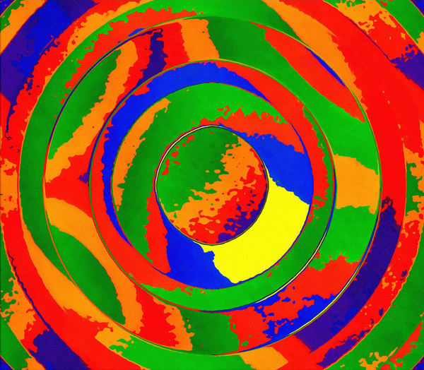 multicolored painted circlesA