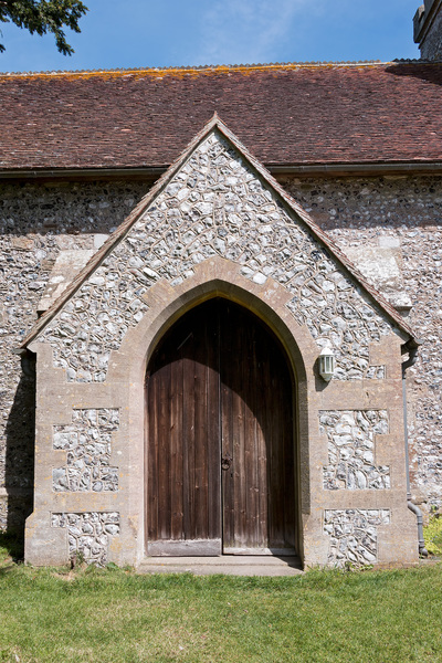 Cobblestone church entrance