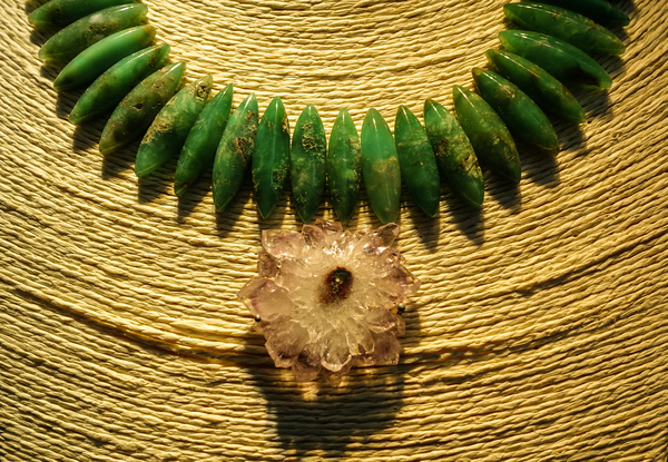 jade and rose quartz jewelry