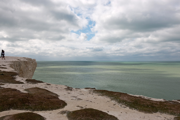 Chalk cliff coastline