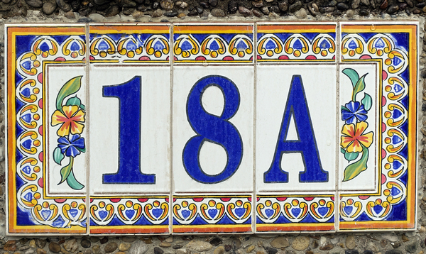 decorative house number