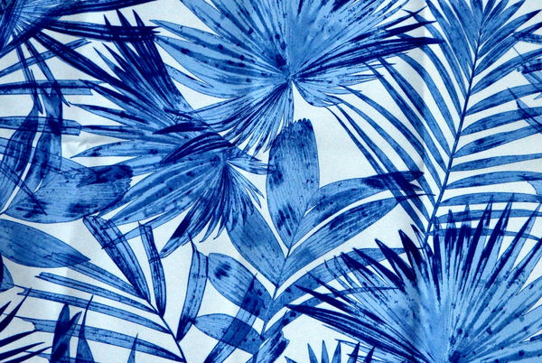 blue palm fabric