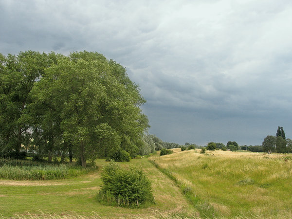 before the storm: before the storm, near deventer , the Netherlands