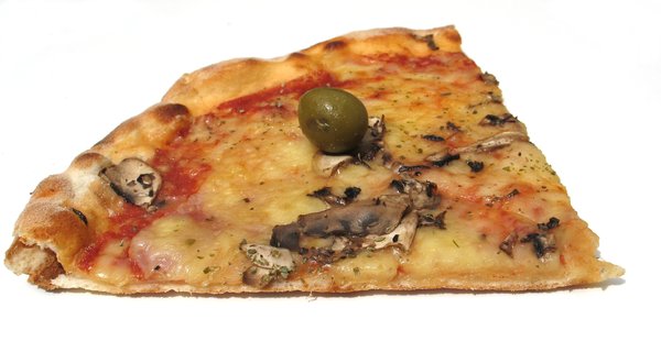 pizza gesneden 1: 