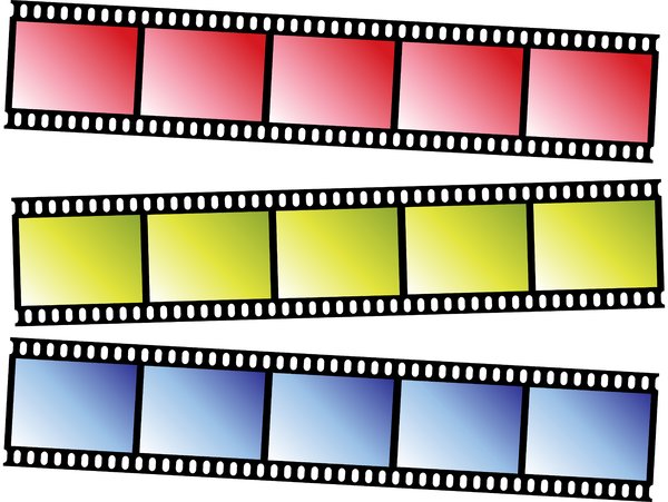 RGB Film: Film negative graphic.